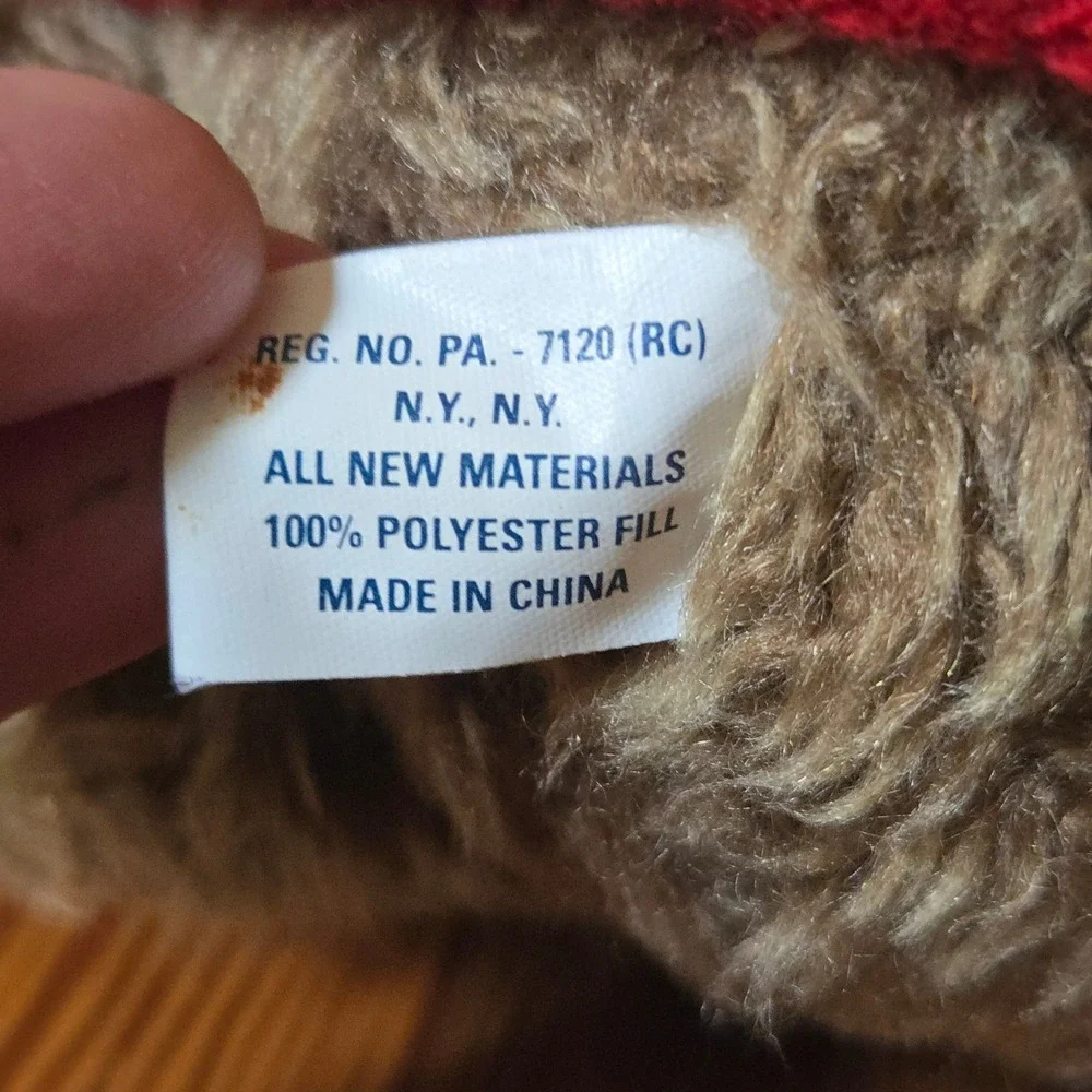 VTG Ralph Lauren Polo Bear 1998 Brown Red Reindeer Sweater Plush Toy Collectible